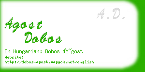 agost dobos business card